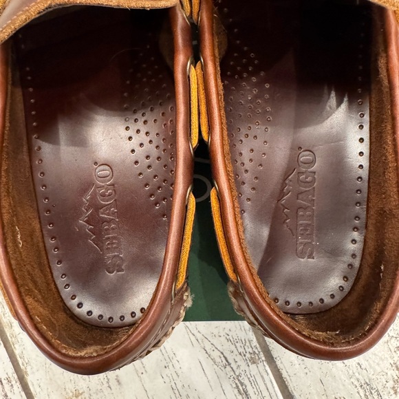 Sebago Campsides Size 9.5M Brown Leather Scout Camp Moc - Picture 8 of 9